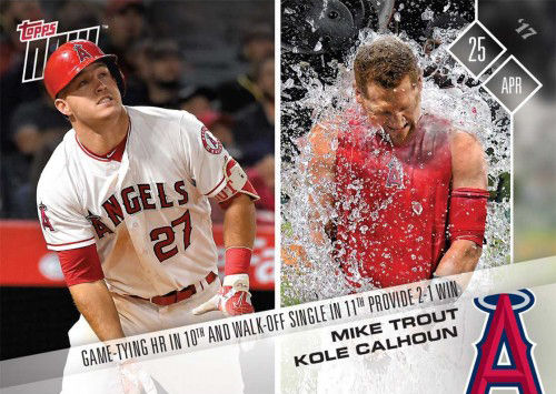 2017 Topps Now Mike Trout/Kole Calhoun PR=356 Los Angeles Angels