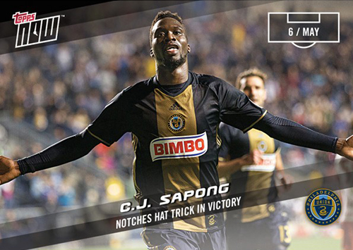 2017 Topps NOW MLS 81 C.J Sapong Philadelphia Union Print Run 40 