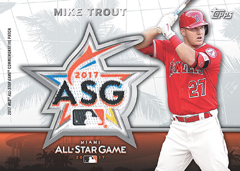 2014 Topps Update All Star Stitches ASRMT Mike Trout All-Star Game