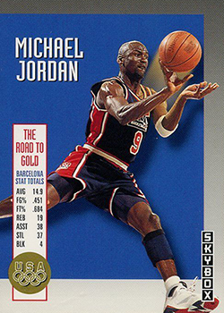 Starting Lineups 1992 Basket Ball Olympic Dream Team w/ Michael Jordan Box  EX+