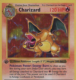 1999 shiny Charizard Pokémon card sells for record £169,000