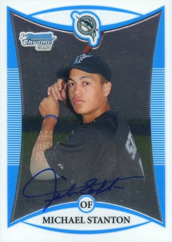 Giancarlo Stanton Active Leaders Autographed Card Yankees No 