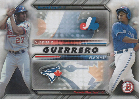 Vladimir Guerrero Jr & Sr Dual Signed 2016 Bowman Baseball Card - Toronto  Blue Jays / Montreal Expos