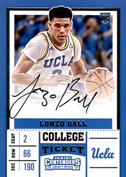 2017-18 Panini Contenders Draft Basketball Lonzo Ball Autograph 