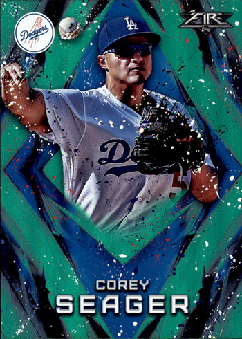 2017 Topps Fire - The Dodgers Base Cards