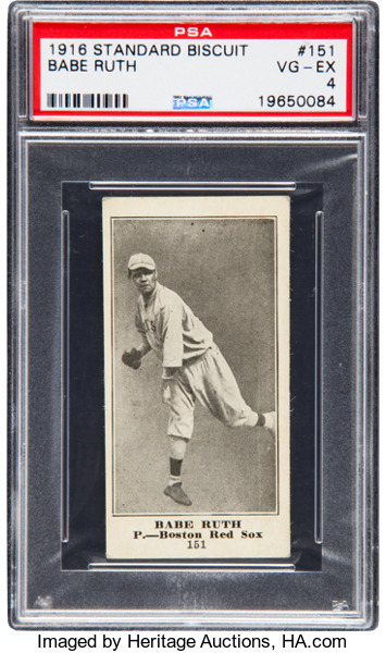 1916 Standard Biscuit Babe Ruth PSA 4