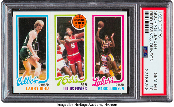 1980-81 Topps Larry Bird Magic Johnson RC