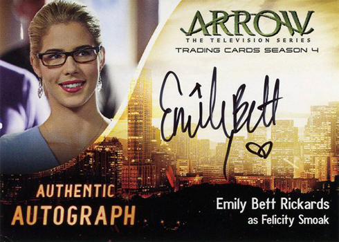 2017 Cryptozoic Arrow Season 4 Emily Bett Rickards Autograph 