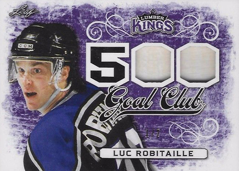 2017 Leaf Lumber Kings Hockey 500 Goal Club Luc Robitaille