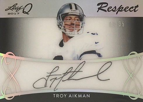 2017 Leaf Q Respect Troy Aikman Autograph