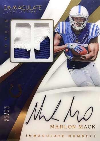 Marlon Mack 2017 Panini Illusions Colts Rookie Jersey Auto Rc #138