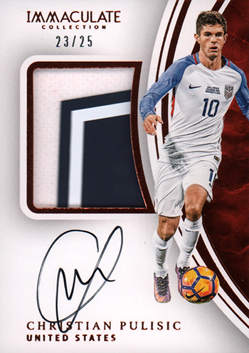 2017 Panini Immaculate Soccer Premium Patch Autograph Bronze Christian  Pulisic - Beckett News