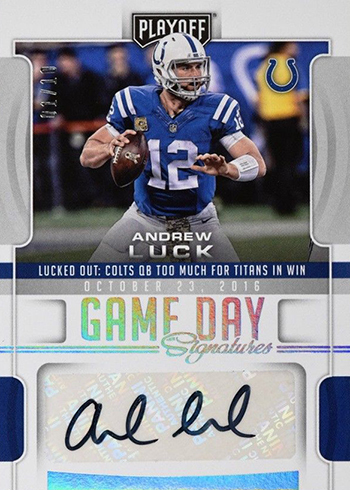 2017 Playoff Football Game Day Signatures Andrew Luck