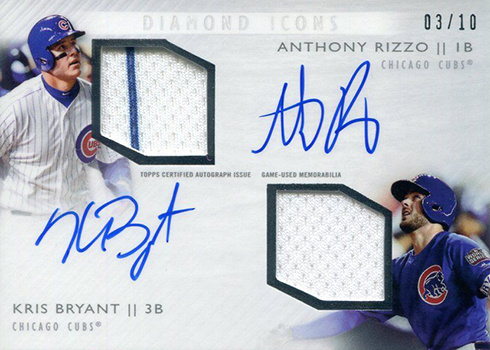 Chicago Cubs Stars Kris Bryant and Anthony Rizzo Hold Autograph