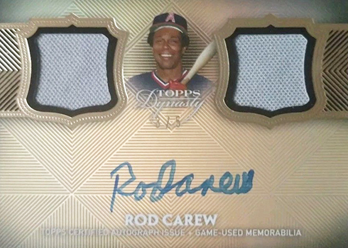 2017 Topps Dynasty Baseball Autographed Dual Relic Rod Carew