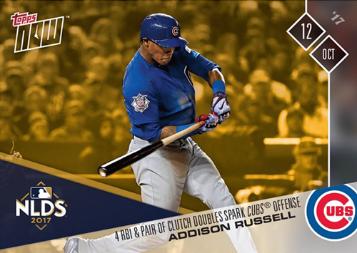2017 Topps Now Postseason Baseball Addison Russell Bonus Card