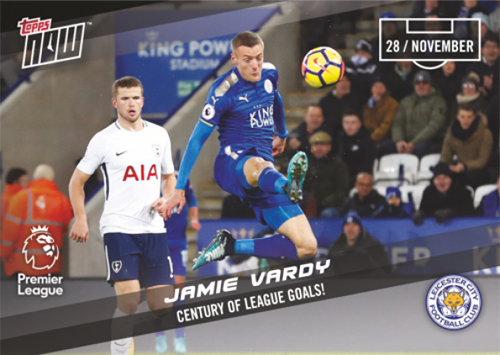 2018-19 Premier League 55 Jamie Topps NOW Vardy Leicester City