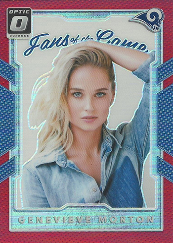 2017 Donruss Optic Football Fans of the Game Red Genevieve Morton