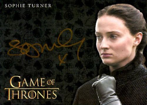2017 Rittenhouse Game of Thrones Valyrian Steel Gold Autographs Sophie Turner