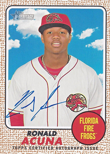2017 Topps Heritage Minors Real One Autographs Ronald Acuna