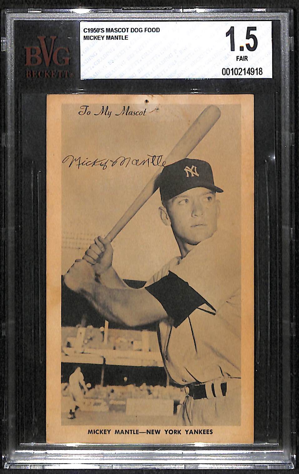 Mickey Mantle Signed 1951 New York Yankees Rookie Game Model Jersey Beckett