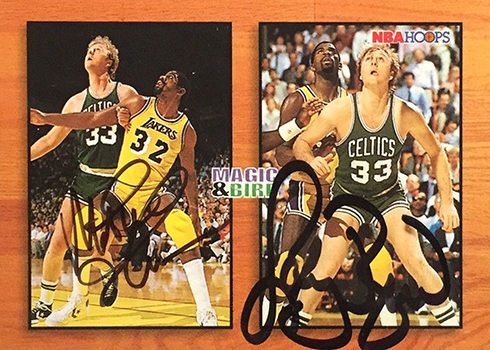 Lot Detail - Larry Bird & Magic Johnson Signed Jerseys (2)