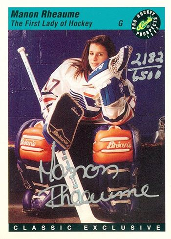 1993 Classic Manon Rheaume Autograph