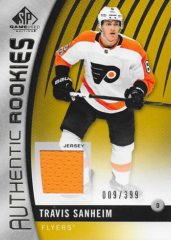 2017-18 SP Game Used Hockey Gold Jersey Travis Sanheim