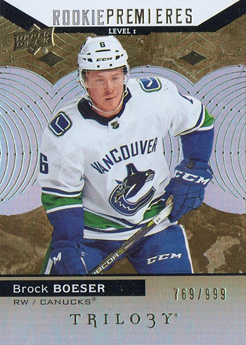 2017-18 Upper Deck Trilogy Brock Boeser Rookie Card
