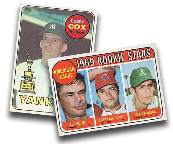 ORIGINAL Rollie Fingers 1969 Topps A.L. Rookie Stars Baseball 