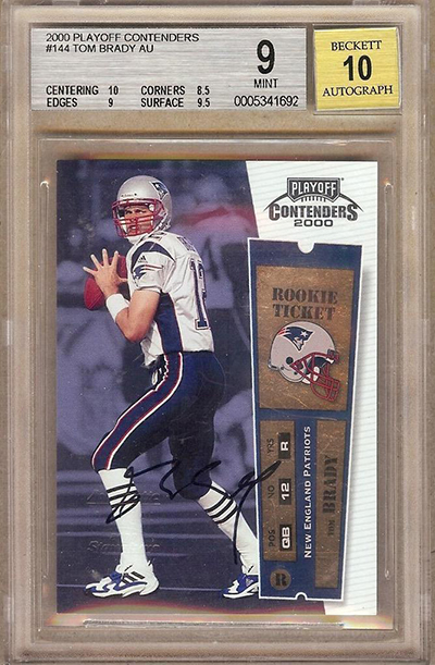 2000 Playoff Contenders Championship Rookie Ticket #144 Tom Brady Signed  Rookie Card (#025/100) – BGS NM-MT 8.5/BGS 10, Sotheby's & Goldin Auctions  Present: A Century of Champions, 2020