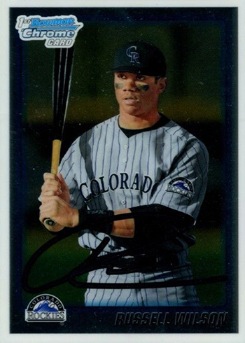 Russell Wilson Gets His Very Own Baseball Card