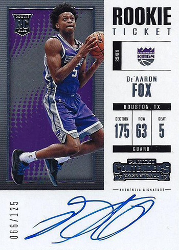 2017-18 Panini Contenders Basketball Rookie Ticket Autograph 105
