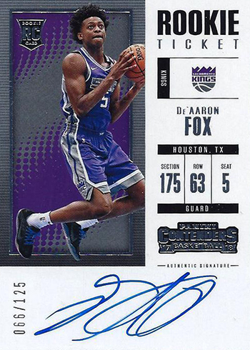 2017-18 Panini Contenders Basketball Rookie Ticket Autograph 105 