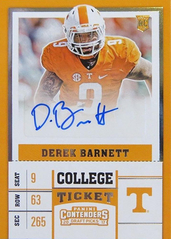 : Derek Barnett 2017 Leaf Draft #25 Rookie Card PGI 10 :  Everything Else