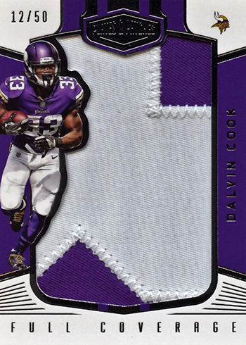 2018 Panini Plates & Patches Gridiron Gear Dalvin Cook Jersey Card #GG-DC