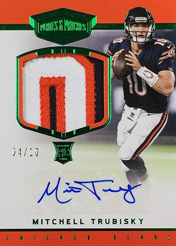 Mitch Trubisky Autographed 20187 Panini Limited Rookie Jersey Card