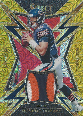 2017 Prizm #2 Mitchell Trubisky Jersey Premier Silver Refractor RC Bears