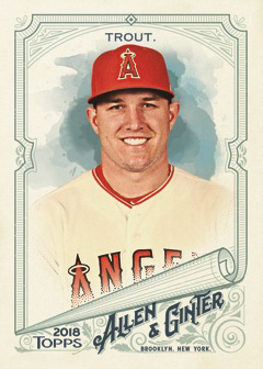 2018 Topps Allen and Ginter Baseball Base Mike Trout