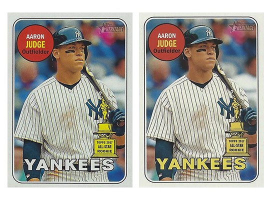 Aaron Judge Yankees Autographed 2018 Topps Heritage #25 Baseball