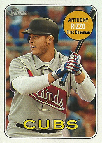 2018 Topps Heritage Anthony Rizzo & Kris Bryant Chicago Clubbers Inser