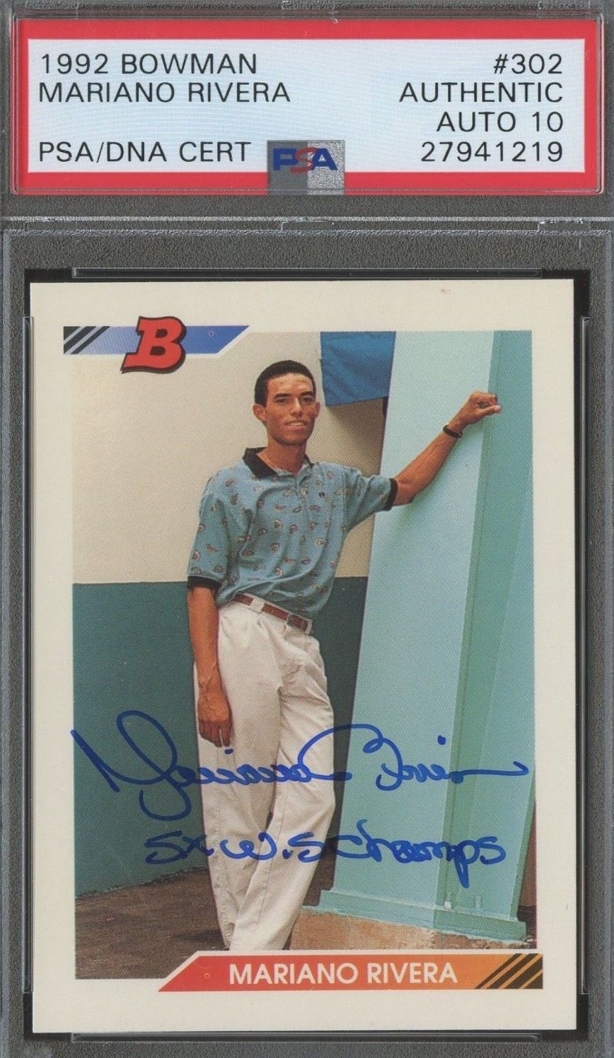 Derek Jeter Signed Autographed Rookie Card PSA Authentic Slabbed 1996 - All  Sports Custom Framing