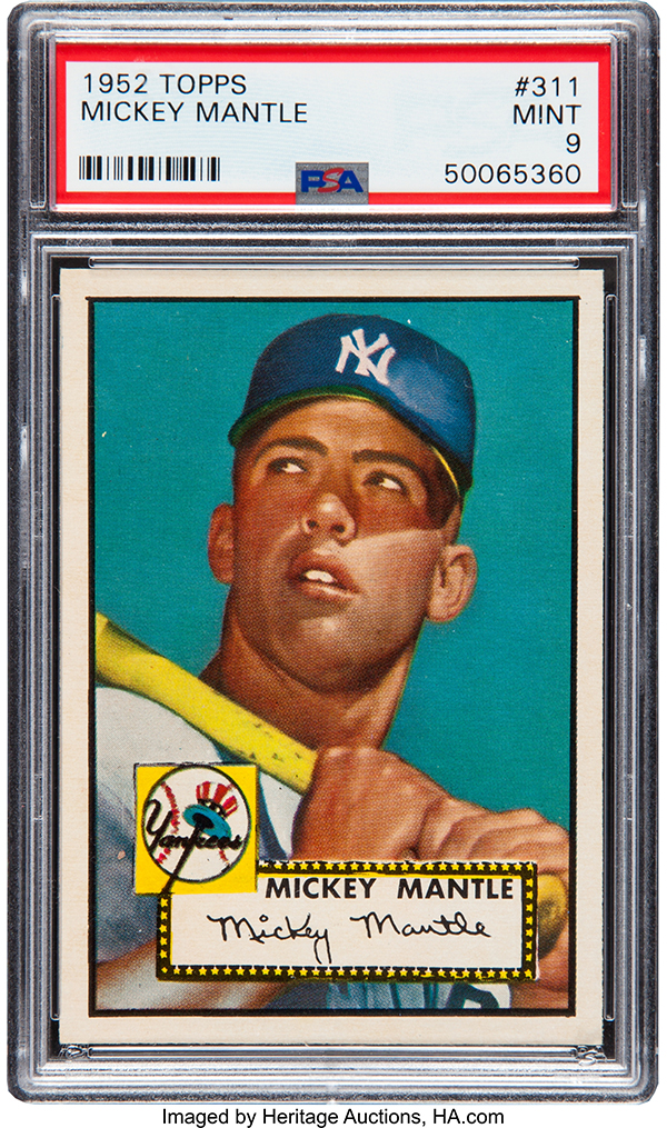 1952 Topps Mickey Mantle PSA 9 Heritage Auctions Apr-2018