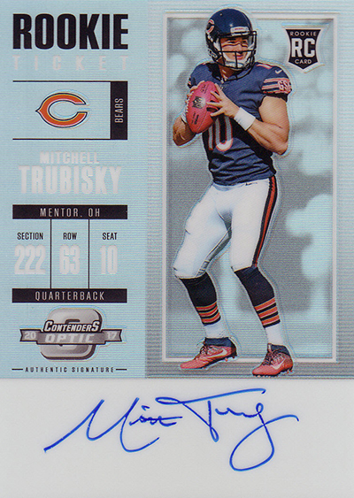 2017 Panini Contenders Optic Football Mitchell Trubisky RC Autograph SP