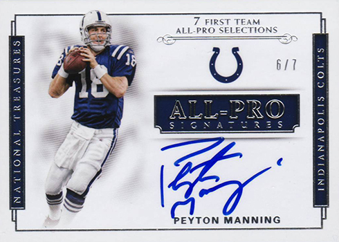 2017 Panini National Treasures Football All Pro Signatures Peyton Manning