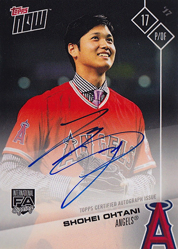 2017 Topps Now Platinum Autograph Shohei Ohtani