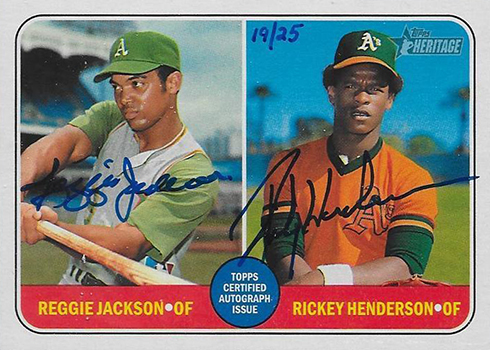 Henderson  6pc Rickey Henderson and Reggie Jackson Baseball Cards