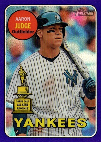  2018 Topps Heritage #25 Aaron Judge Baseball Card - Topps 2017  All-Star Rookie : Collectibles & Fine Art