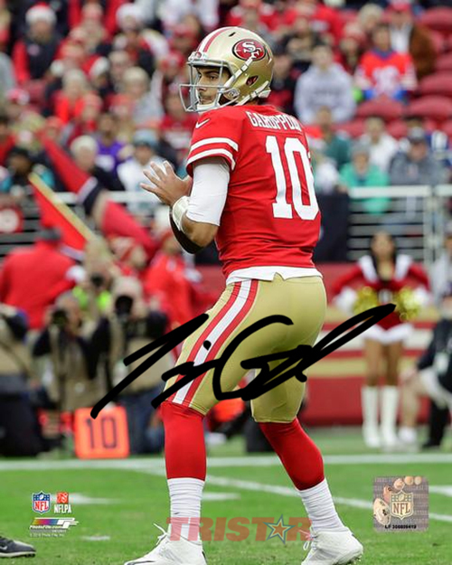 Jimmy Garoppolo Autographed Wilson NFL Football W/PROOF, Picture of Jimmy  Signing For Us, San Francisco 49ers, New England Patriots at 's  Sports Collectibles Store