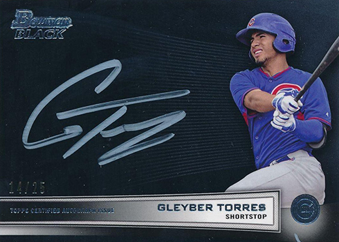 Gleyber Torres Unsigned 2017 Bowman Chrome Rookie Card